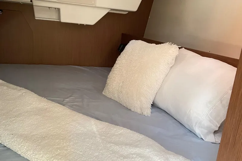 Slide: The Image of Cozy aft cabin of 2022 Beneteau Oceanis 38.1 huge berth and great storage - 4