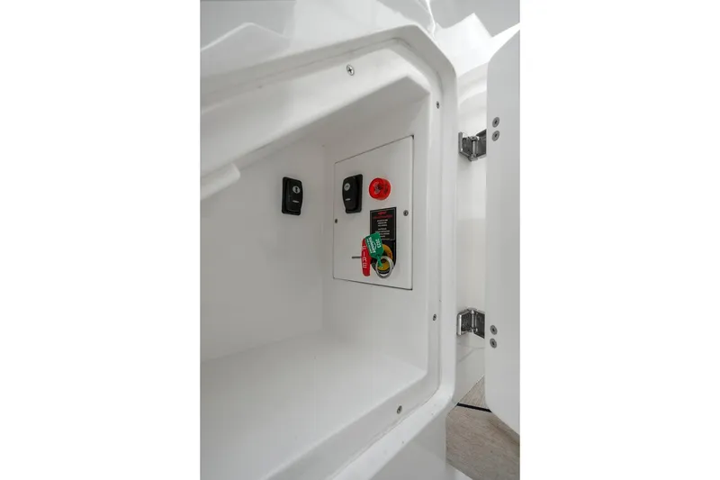 Slide: The Image of Astondoa 66 Flybridge 2022 yacht stern with Miami Beach, FL inscription. - 9