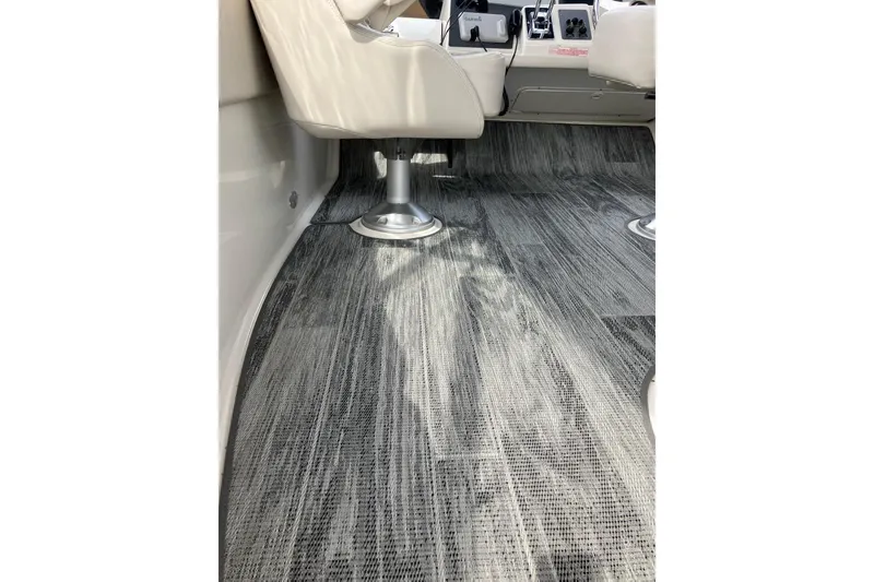 Slide: The Image of 2001 Regal Commodore 3780 boat interior with modern flooring and seating. - 22