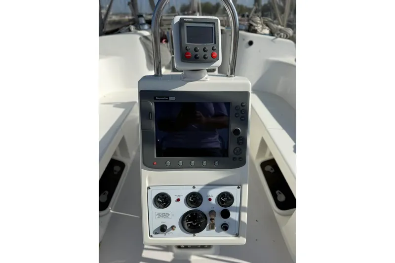 Slide: The Image of Cockpit navigation panel of a 2002 Catalina 400 MkII sailboat. - 21