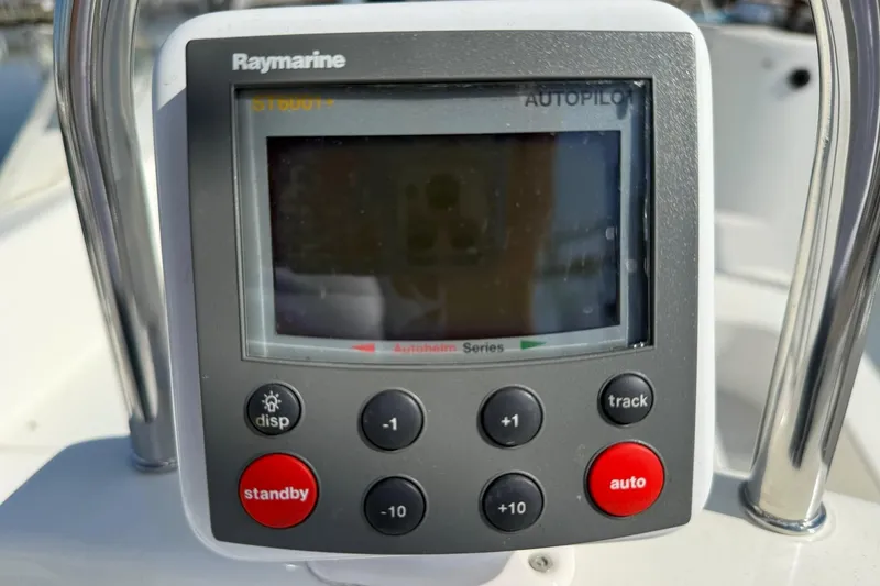 Slide: The Image of Raymarine autopilot control on a 2002 Catalina 400 MkII sailboat. - 26