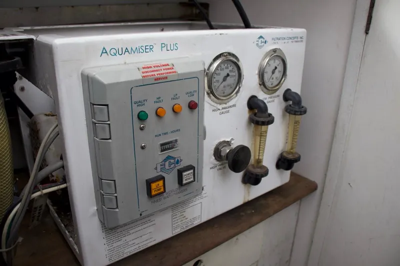 Slide: The Image of Aqumiser Plus control panel on 2002 McKinna 57 Pilothouse yacht. - 27