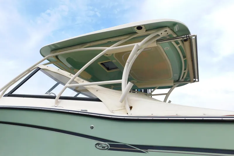 Slide: The Image of 2015 Grady-White Freedom 307 boat with a sleek design and sturdy structure. - 4