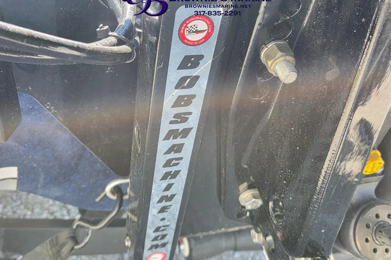 Slide: The Image of Close-up of a 2024 Nitro Z18 boat component with "Bobsmachine.com" branding. - 14