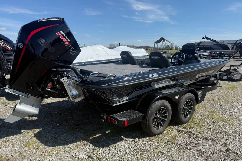 Slide: The Image of 2026 Phoenix 721 ZXL boat with Mercury Pro XS engine on a trailer. - 7