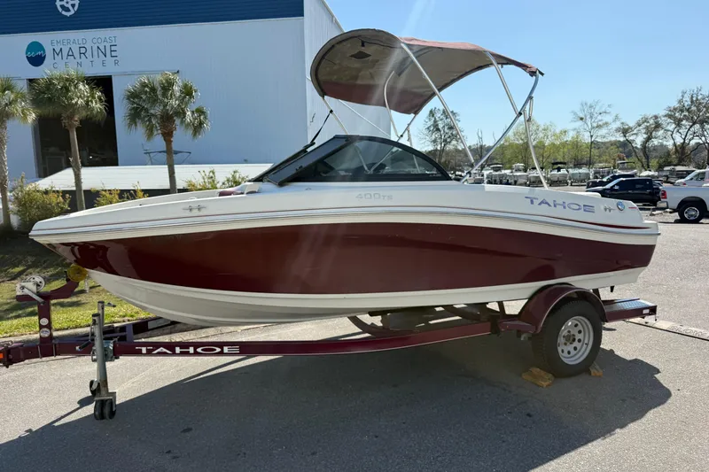 The Image of 2016 Tahoe 400 TS boat on trailer at Emerald Coast Marine Center. - 1