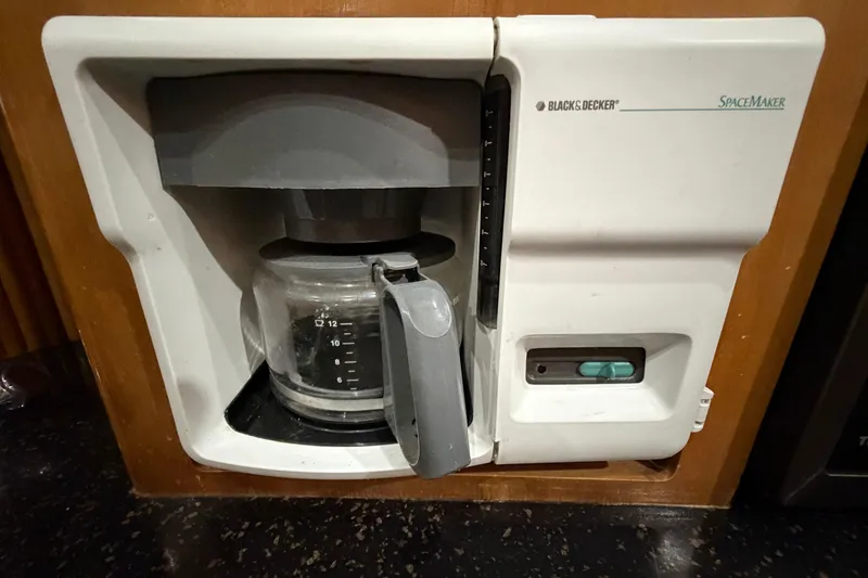 Slide: The Image of Black & Decker SpaceMaker coffee maker in Carver 444 Cockpit Motor Yacht, 2001 model. - 10