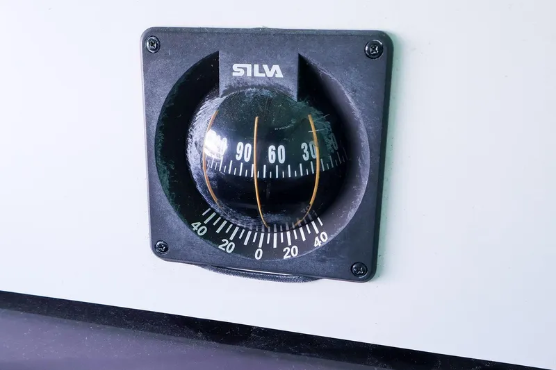 Slide: The Image of Compass on 2019 Hanse 315 yacht, displaying directional degrees. - 25
