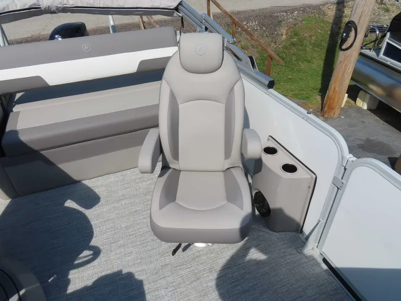 Slide: The Image of Interior of 2026 Premier SUNSATION 210 RL with gray seating. - 10