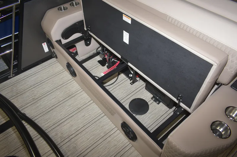 Slide: The Image of Storage compartment in 2026 Premier 230 SOLARIS RL - PTX CL boat interior. - 20