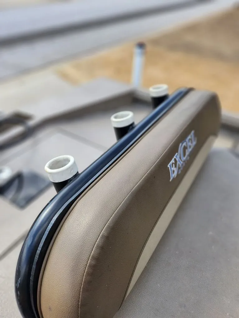 Slide: The Image of Excel Stealth 2021 boat with fishing rod holders on deck. - 4