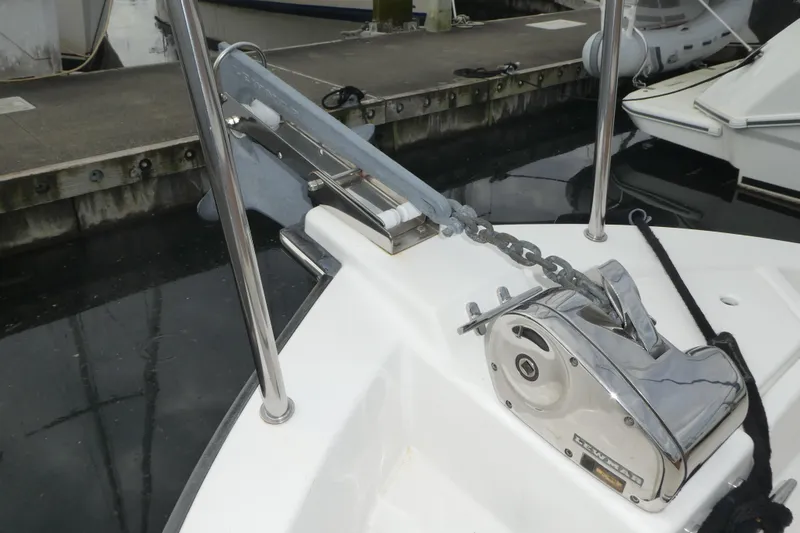 Slide: The Image of 2015 Ranger Tugs R-25 SC boat anchor system at dockside. - 27