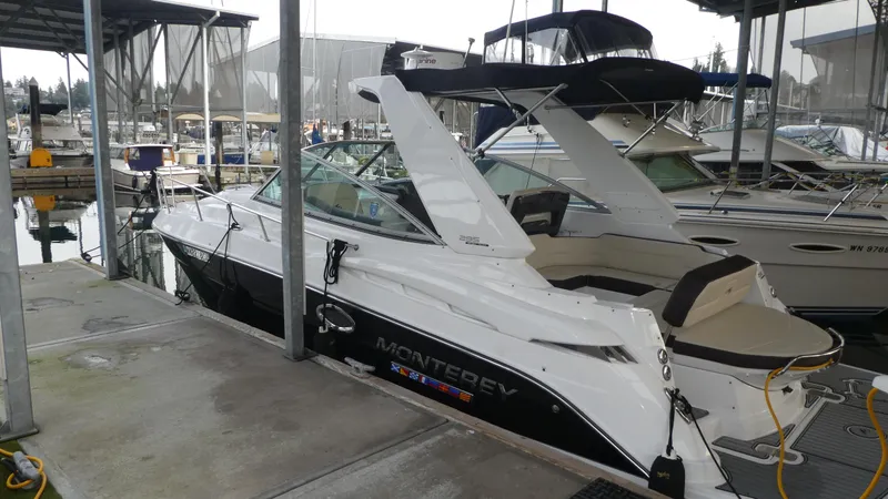 The Image of 2019 Monterey 295 Sport Yacht docked at marina. - 0