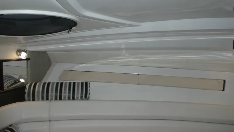 Slide: The Image of Interior of 2019 Monterey 295 Sport Yacht with sleek upholstery. - 28