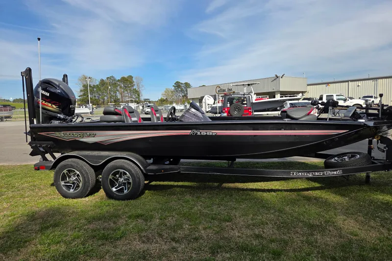 Slide: The Image of 2026 Ranger RT198P boat on trailer, side view. - 5