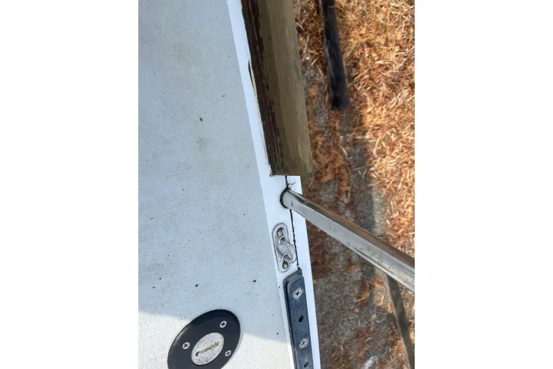 Slide: The Image of Close-up of 1986 Alsberg Brothers Express 37 deck details and fittings. - 39