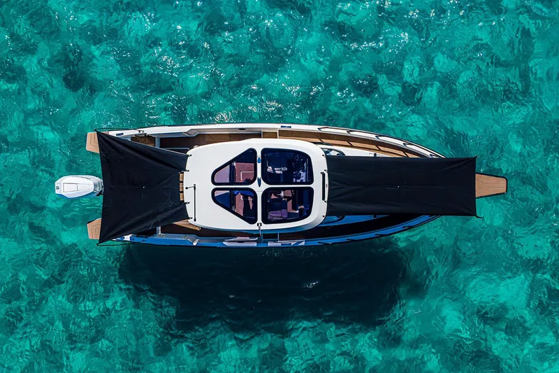 Slide: The Image of Manufacturer Provided Image: Aerial view of 2026 Navan S30 yacht on clear turquoise water. - 4