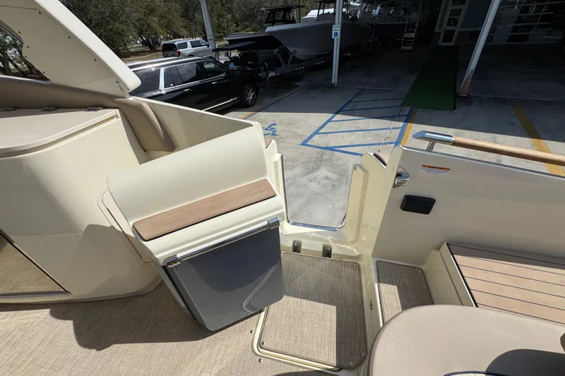 Slide: The Image of 2026 Chris-Craft Launch 35 GT interior detail, showcasing seating and deck features. - 40