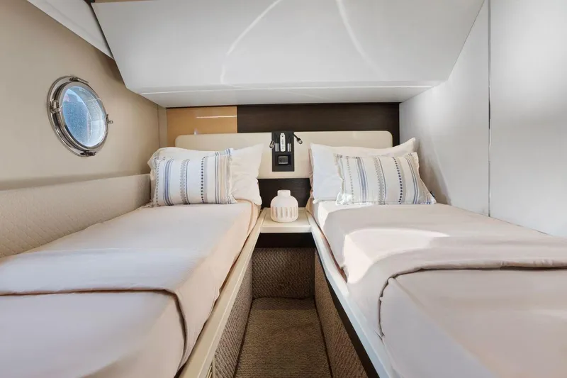 Slide: The Image of Luxurious twin cabin interior on a 2017 Azimut 66 yacht. - 32