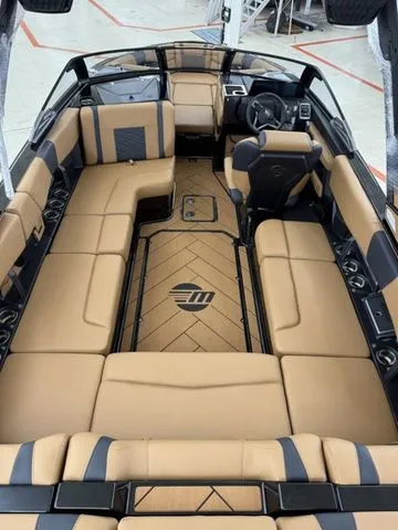 Slide: The Image of Interior of 2026 Malibu Wakesetter 23 LSV with luxurious seating. - 5