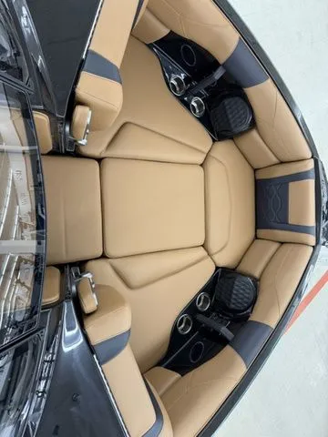 Slide: The Image of Interior of 2026 Malibu Wakesetter 23 LSV with luxurious seating. - 7