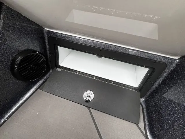 Slide: The Image of Interior of 2026 Lund 202 PRO-V GL Sport with storage compartment. - 18