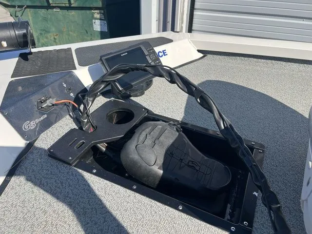 Slide: The Image of 2020 G3 Sportsman 1710 boat with control panel and electronics. - 11