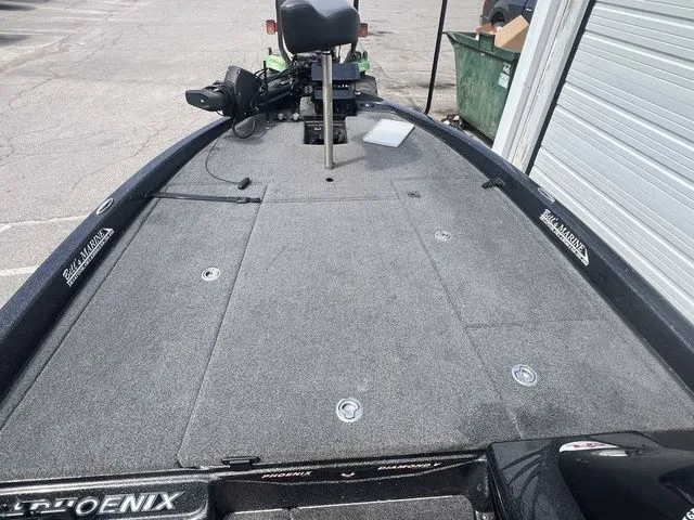 Slide: The Image of 2023 Phoenix Bass Boats 921 Elite, gray deck view. - 12