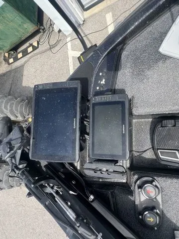 Slide: The Image of 2023 Phoenix Bass Boats 921 Elite with advanced navigation systems. - 9