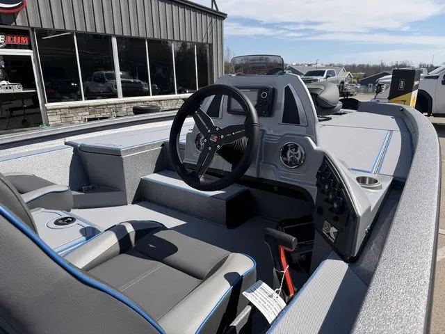 Slide: The Image of Interior view of 2026 Xpress H20 boat with modern helm station. - 5