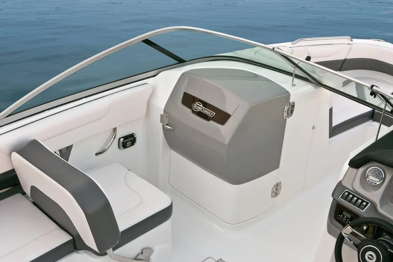 Slide: The Image of Manufacturer Provided Image: 2016 Chaparral 210 Suncoast boat interior with seating and dashboard. - 38