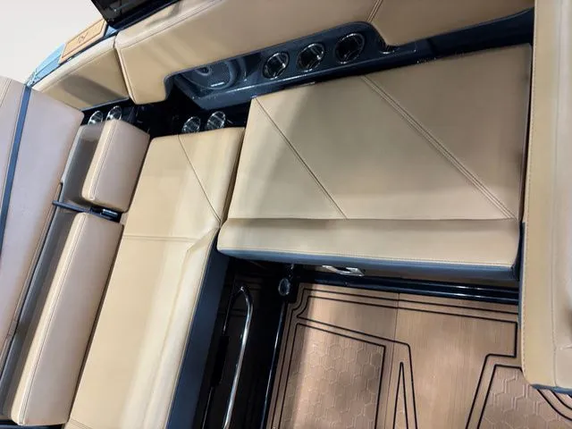 Slide: The Image of Interior of 2026 Cobalt R4 Surf with luxurious leather seating. - 11