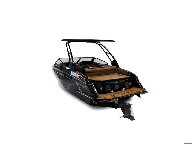 Slide: The Image of 2026 Cobalt R4 Surf boat, rear view, modern design. - 3
