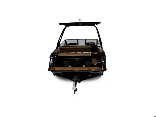 Slide: The Image of Rear view of 2026 Cobalt R4 Surf boat, modern design. - 4