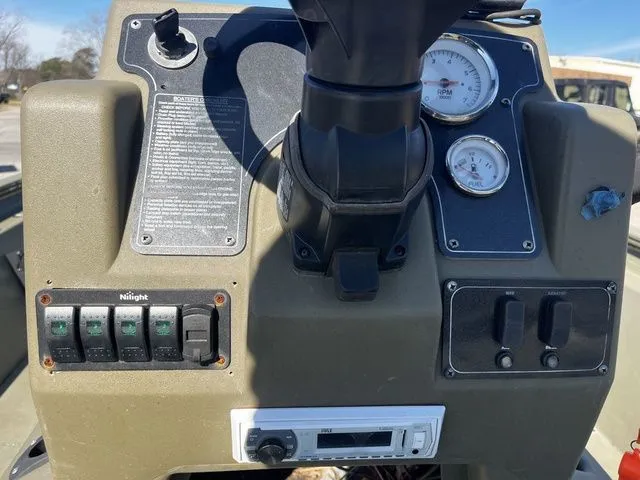 Slide: The Image of Dashboard of a 2021 Tracker 1860 MVX boat. - 9