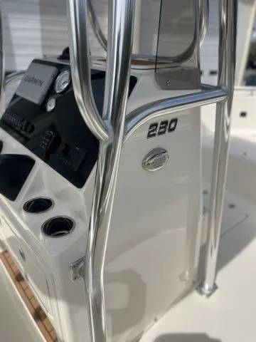 Slide: The Image of Close-up of 2026 Bulls Bay 230CC boat console. - 26
