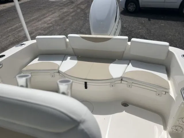 Slide: The Image of Interior view of 2026 Bulls Bay 230CC boat with seating area. - 8