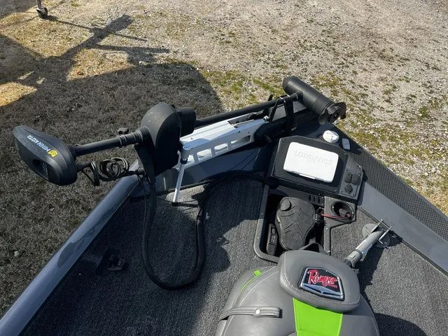 Slide: The Image of 2021 Ranger RT188P boat with Minn Kota motor and Lowrance fishfinder. - 7