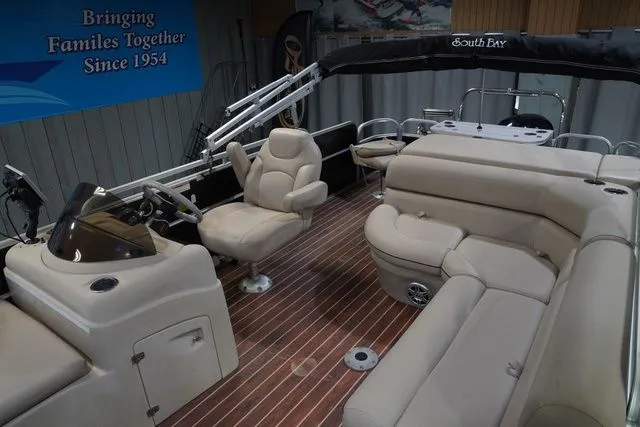 Slide: The Image of Interior view of a 2015 South Bay 424FCR pontoon boat. - 15