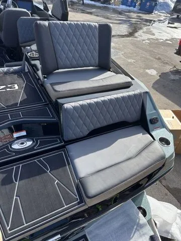 Slide: The Image of 2026 Tigé Z3 boat with luxurious gray seating. - 12