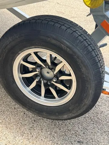 Slide: The Image of Close-up of a tire on a 2026 G3 Bay 17 trailer. - 3
