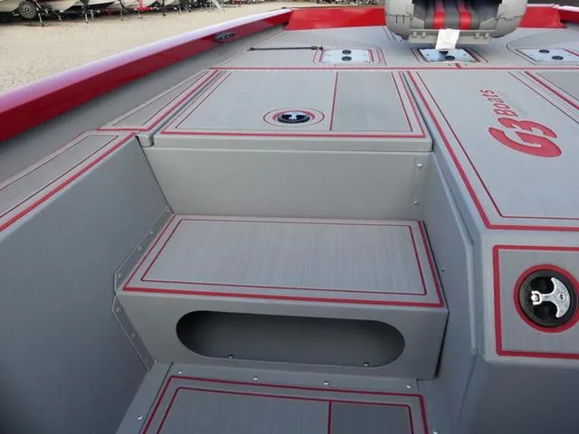 Slide: The Image of Interior of 2026 G3 Sportsman 1710 SE with gray and red accents. - 15