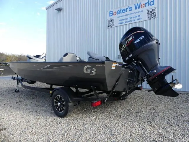 Slide: The Image of 2026 G3 Sportsman 1810 PFX boat with Yamaha motor on trailer. - 3