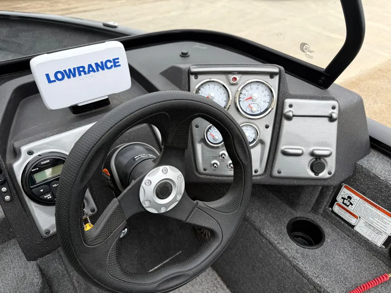 Slide: The Image of Dashboard of 2023 Tracker Pro Guide V-175WT with Lowrance GPS. - 16
