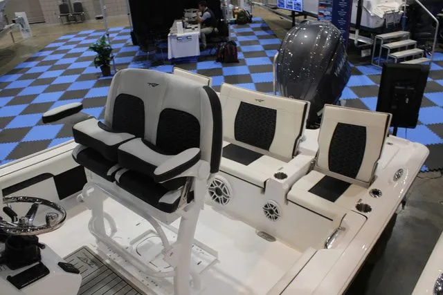 Slide: The Image of Interior view of Tidewater Carolina Bay 2500 boat, model year 2026. - 10