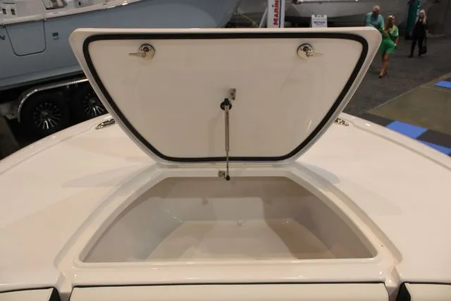Slide: The Image of Open storage compartment on a 2026 Tidewater Carolina Bay 2500 boat. - 8