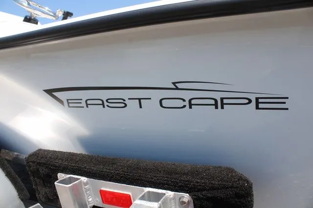 Slide: The Image of 2024 East Cape Vantage boat with logo on the side. - 4