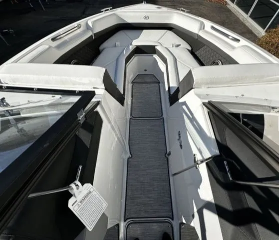 Slide: The Image of Interior view of 2025 Cobalt R4 boat with luxurious seating area. - 11