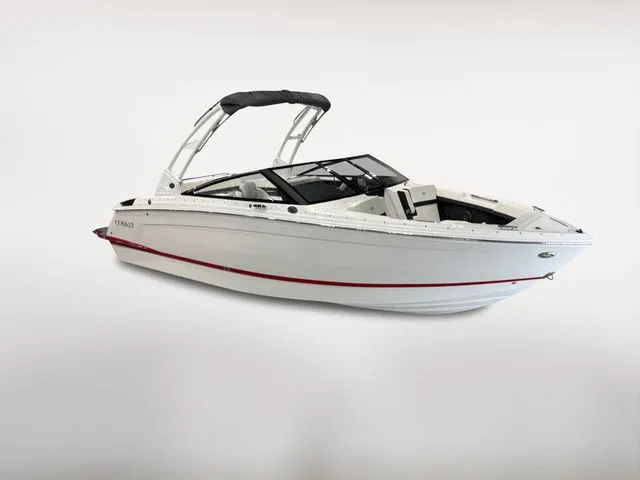 Slide: The Image of 2025 Cobalt R6 motorboat with sleek design and black canopy. - 6