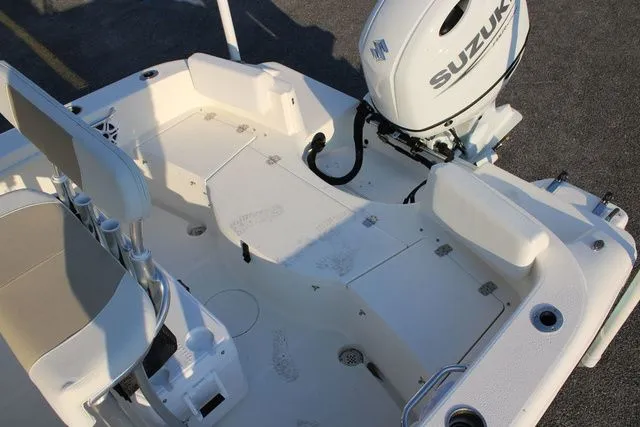 Slide: The Image of Interior view of a 2026 Bulls Bay 200 CC boat with Suzuki engine. - 14
